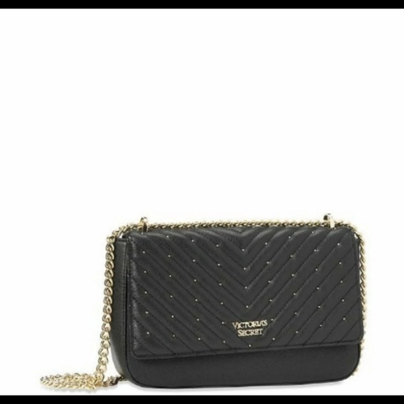 Victoria Secret black handbag with gold chain strap. - Picture 10 of 11